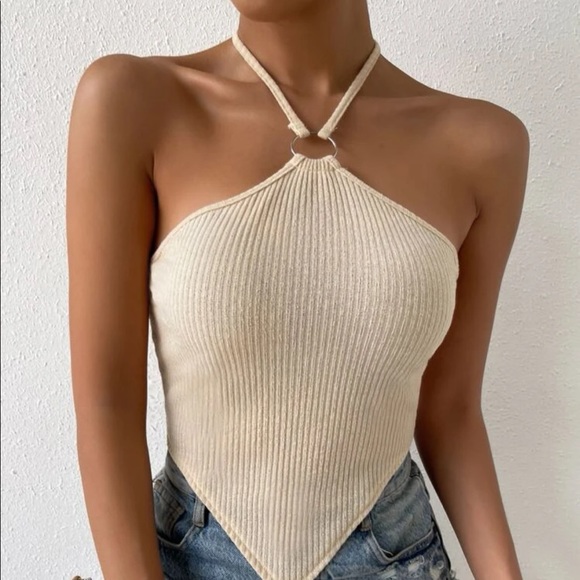 Tops - tan halter top
